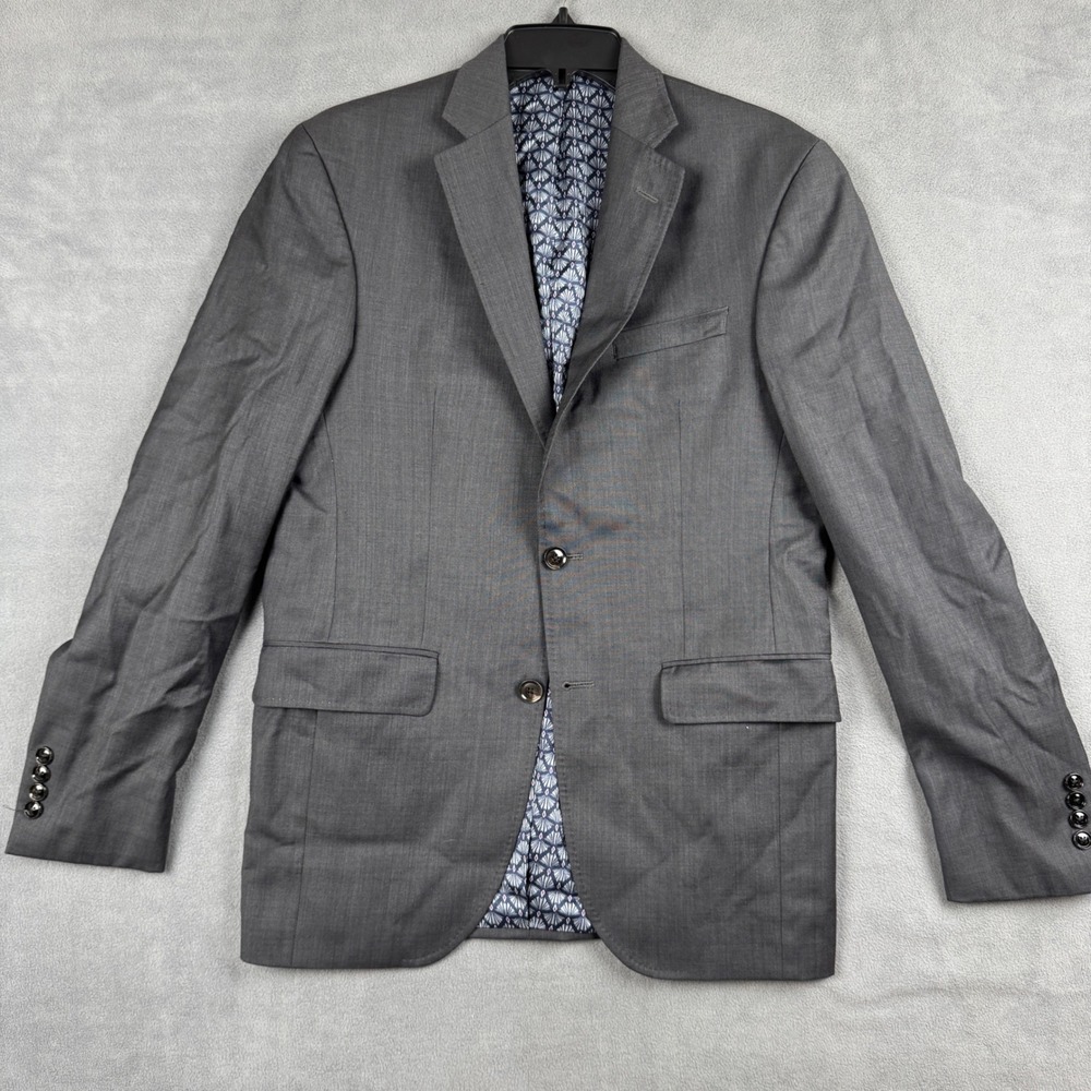 Ted Baker London Endurance Jay CT Gray 100% Wool Blazer Sport Coat Mens 38R
